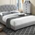 Full Size Bed Light Grey