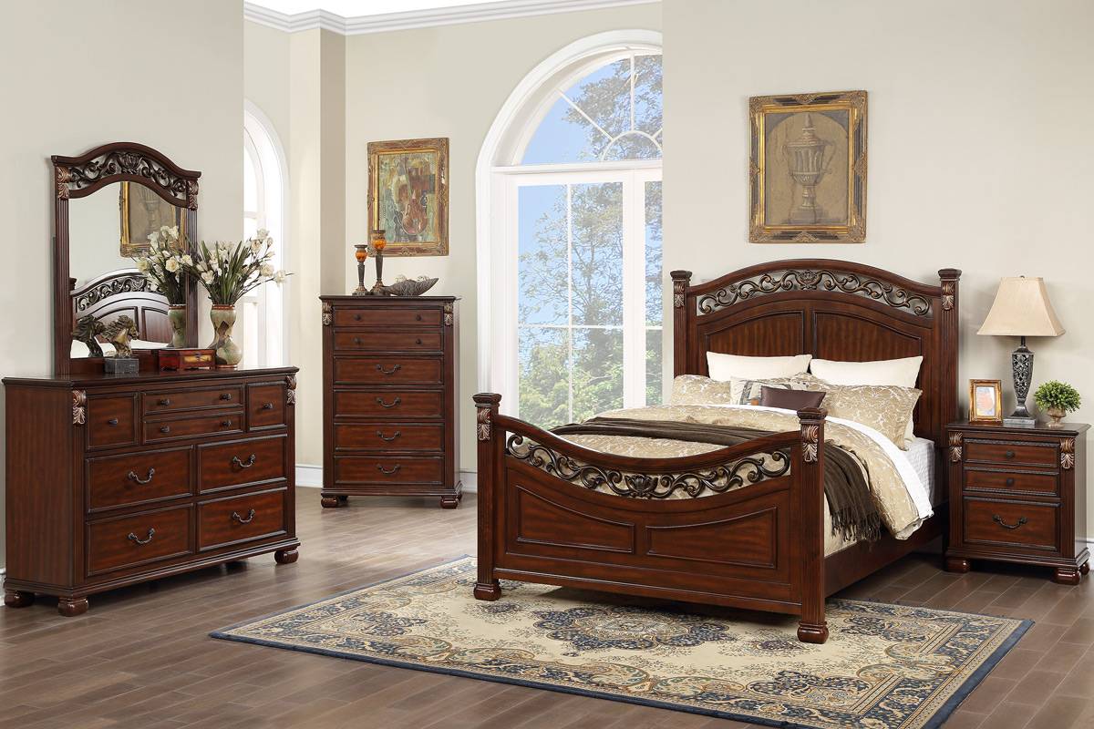 Queen Size Bed Brown