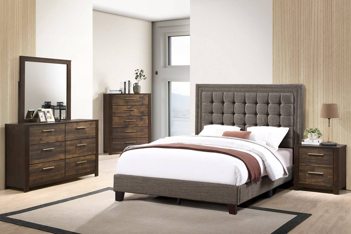 Eastern King Bed Brown