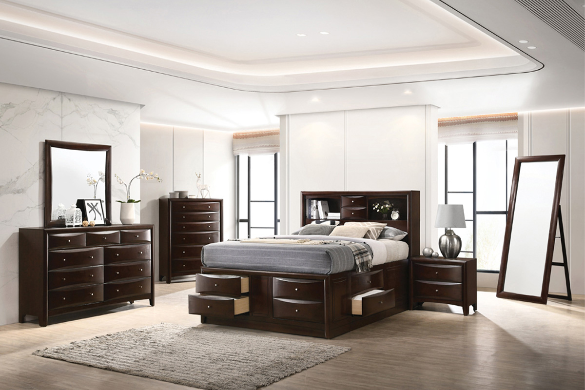 Phoenix 10-Drawer Queen Bed Deep Cappuccino