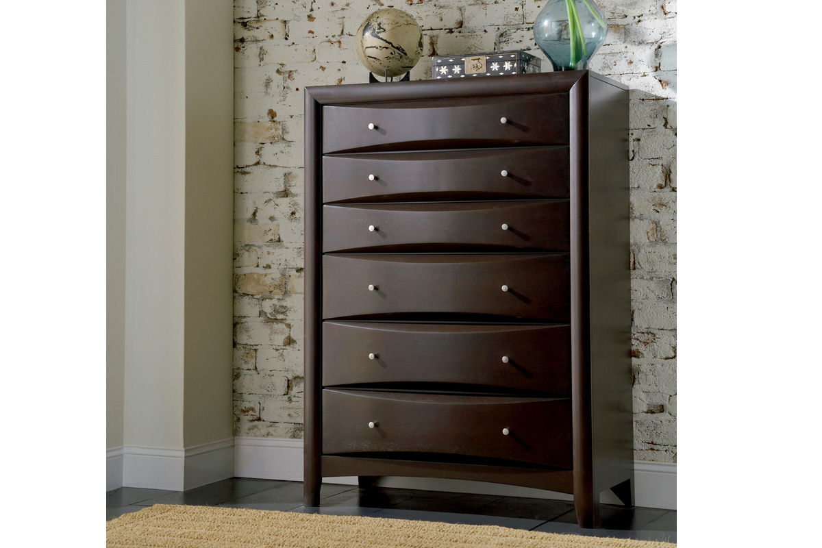 Phoenix 6-Drawer Chest Deep Cappuccino