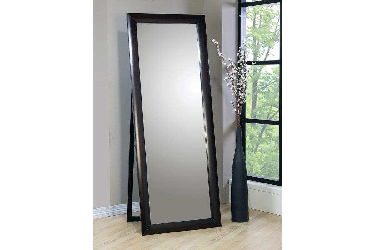 Phoenix Standing Floor Mirror Black