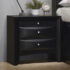 Briana Rectangular 2-Drawer Nightstand Black