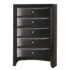 Briana 5-Drawer Chest Black