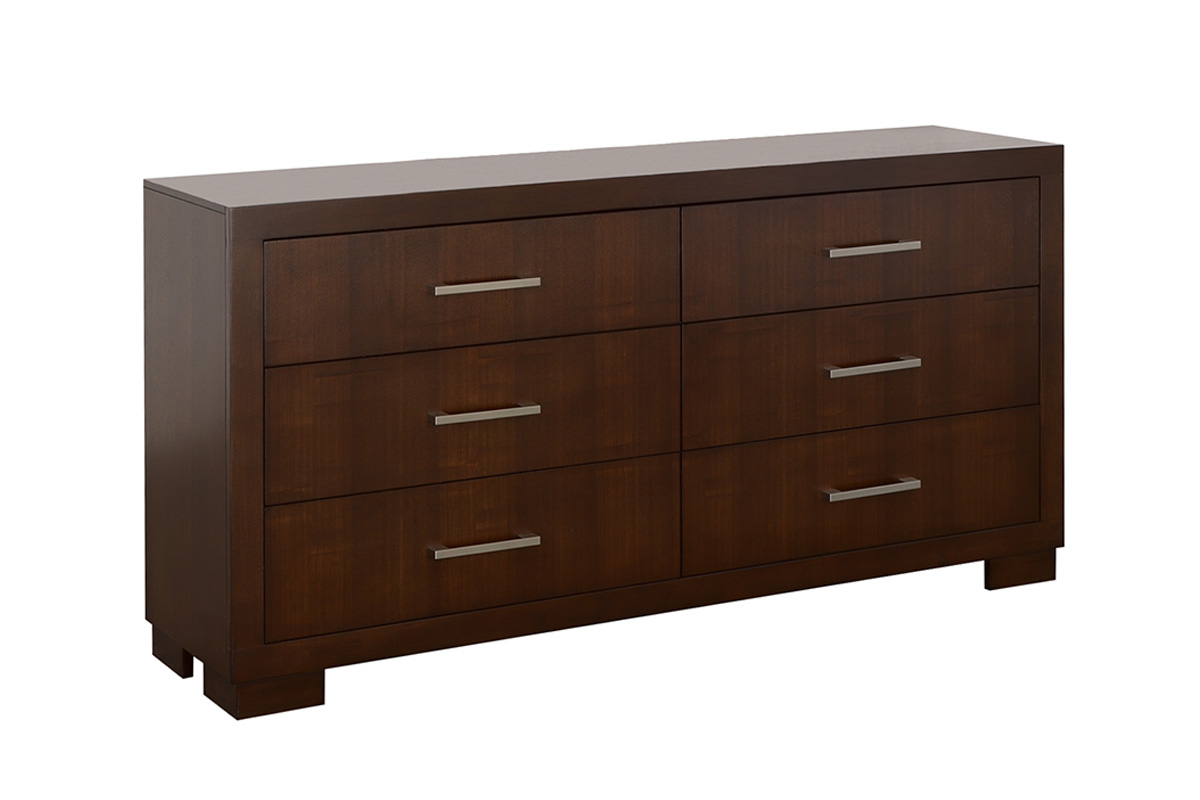 Jessica 6-Drawer Dresser Cappuccino