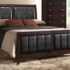 Carlton Full Upholstered Panel Bed Cappuccino And Black
