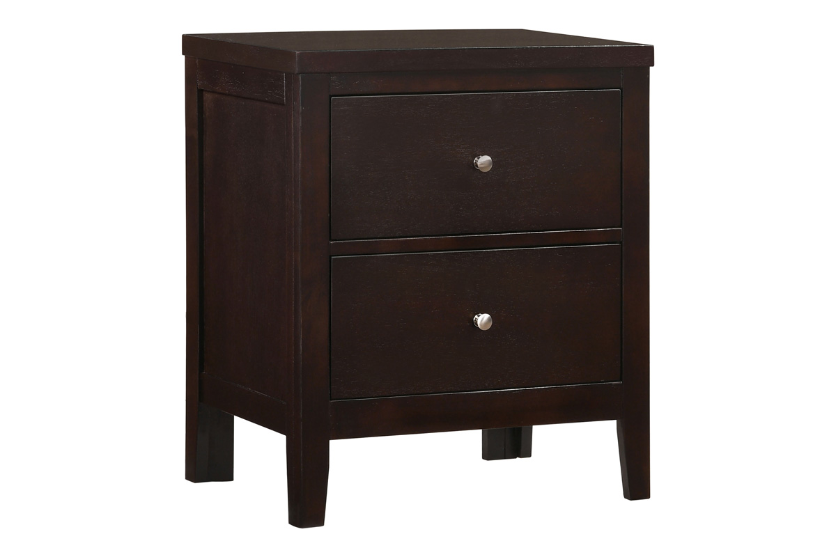 Carlton 2-Drawer Nightstand Cappuccino