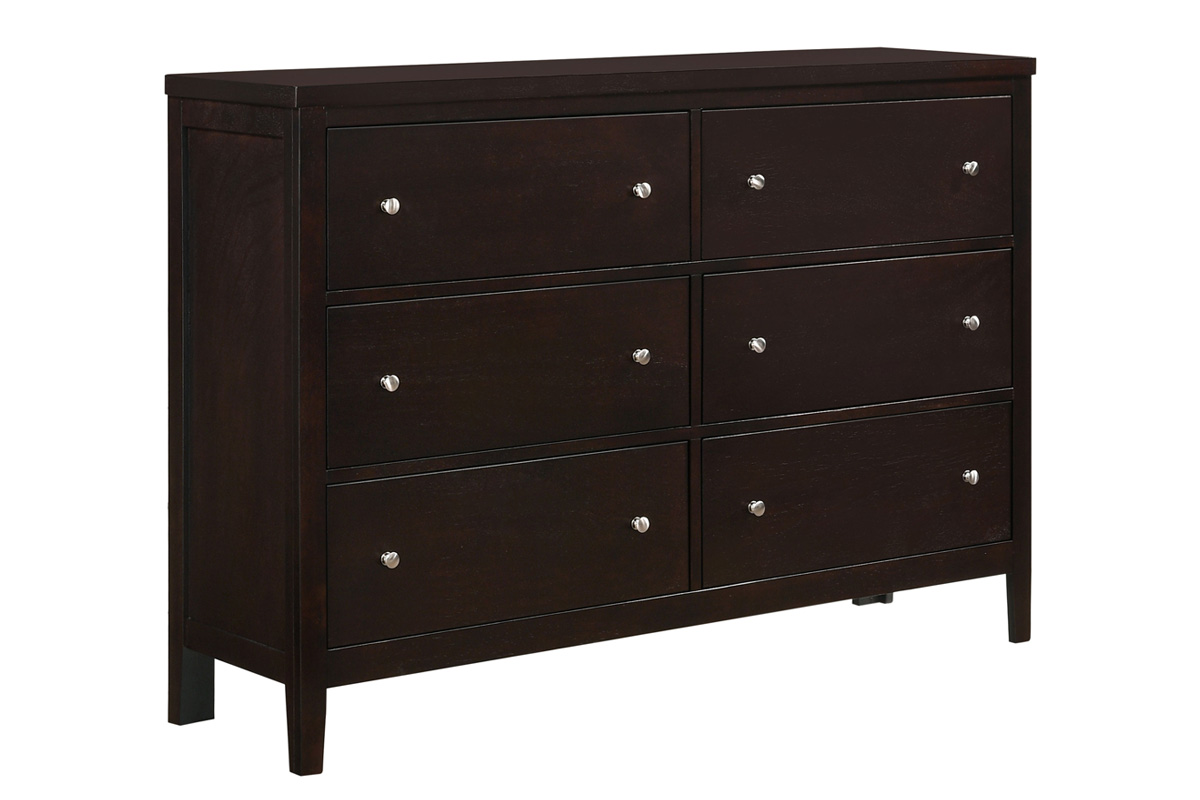 Carlton 6-Drawer Dresser Cappuccino