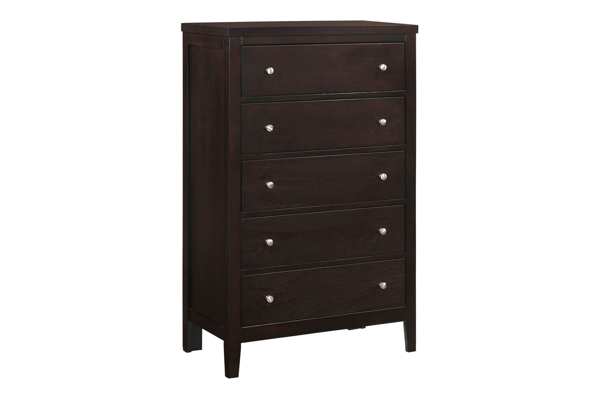Carlton 5-Drawer Chest Cappuccino