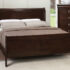Louis Philippe Queen Panel Sleigh Bed Cappuccino