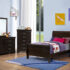 Louis Philippe Twin Panel Sleigh Bed Cappuccino