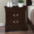 Louis Philippe 2-Drawer Nightstand Cappuccino