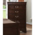 Louis Philippe 5-Drawer Chest With Silver Bails Cappuccino