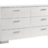 Felicity 6-Drawer Dresser Glossy White