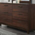 Edmonton 6-Drawer Dresser Rustic Tobacco