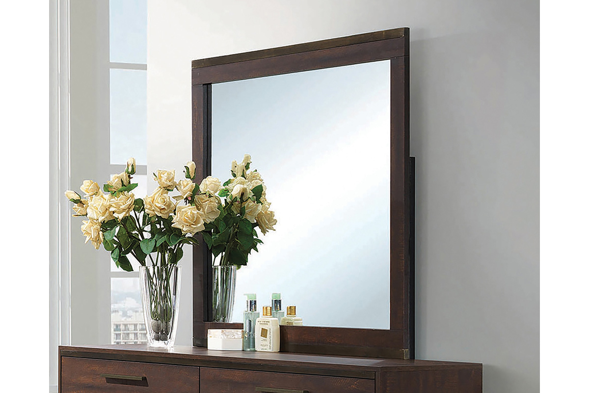 Edmonton Dresser Mirror Rustic Tobacco