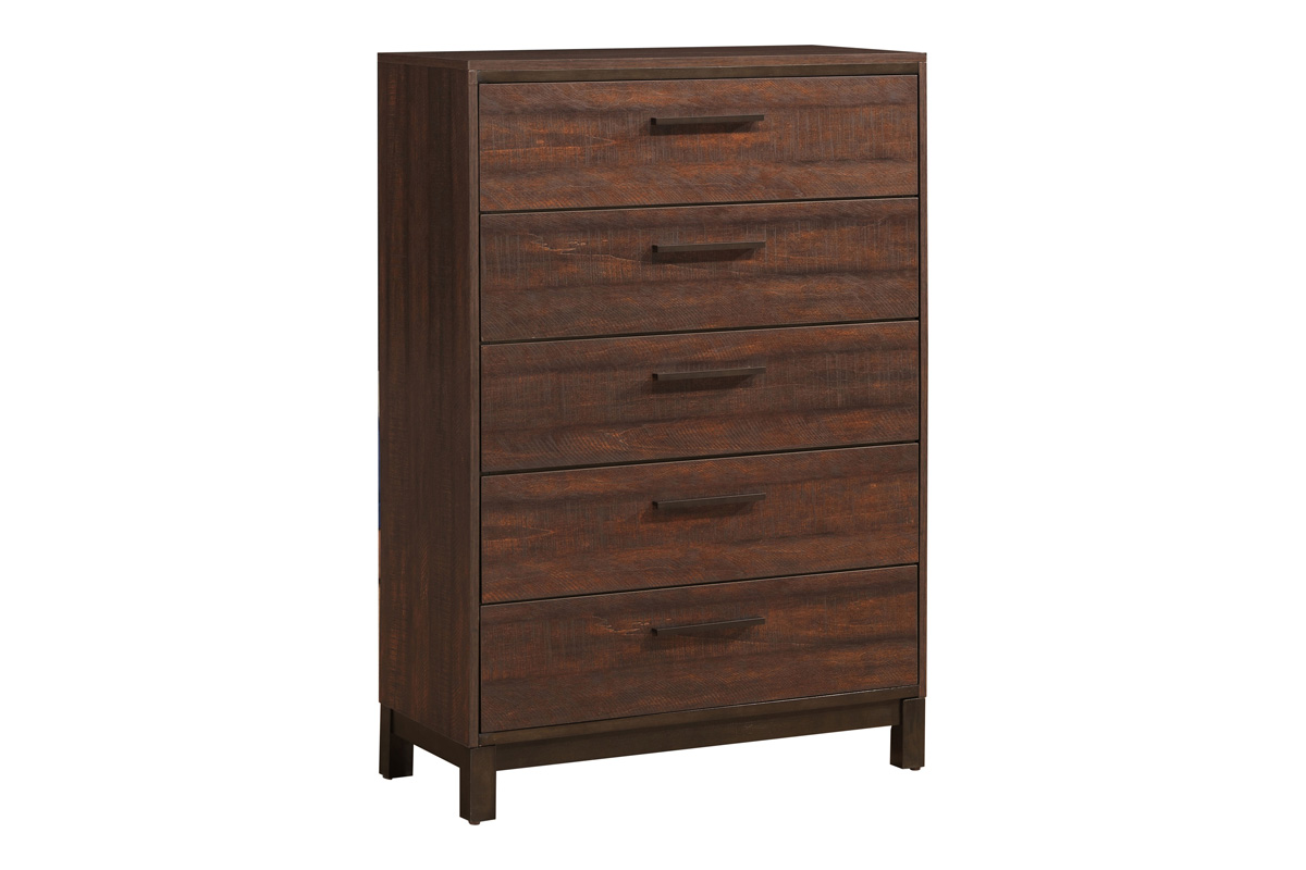 Edmonton 5-Drawer Chest Rustic Tobacco