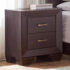 Kauffman 2-Drawer Nightstand Dark Cocoa