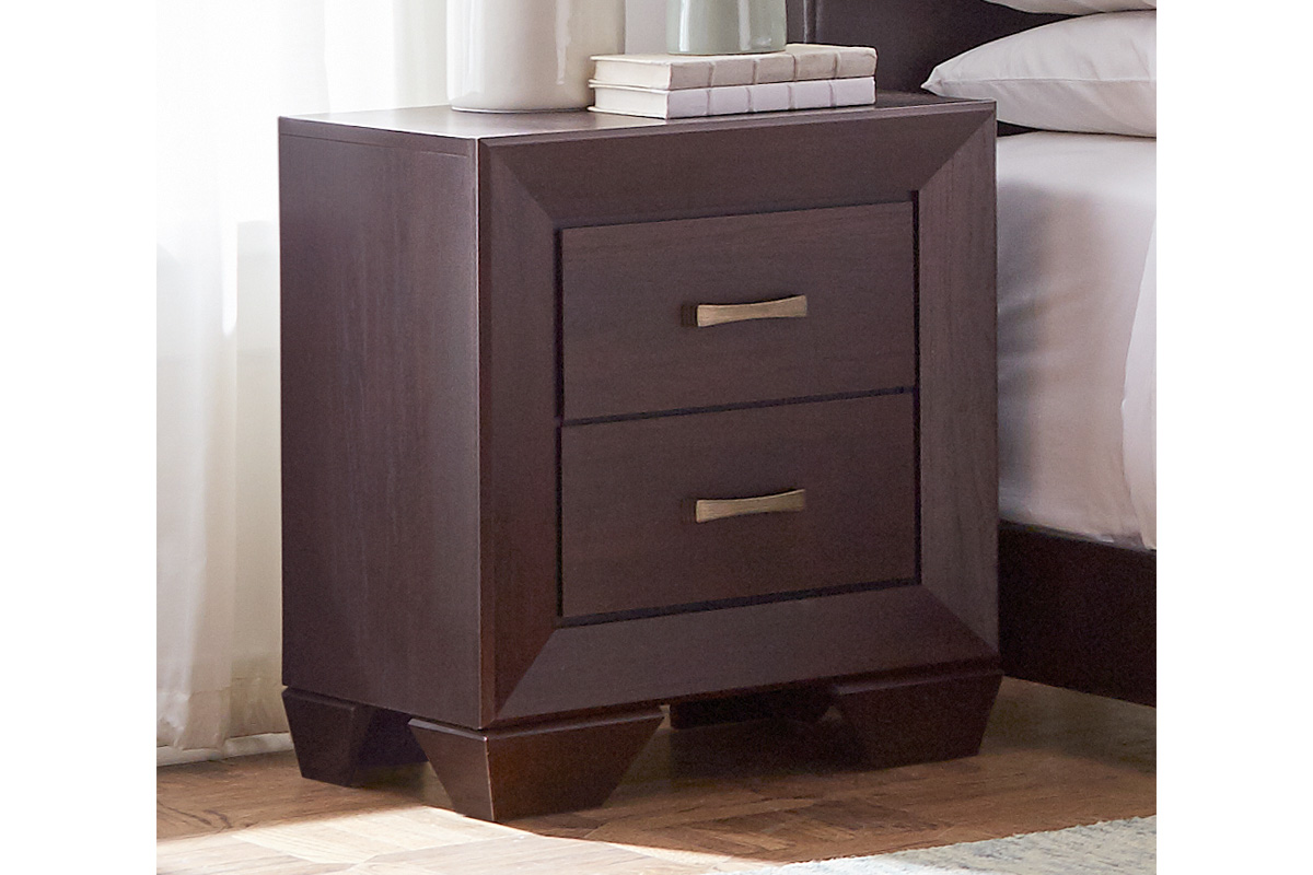 Kauffman 2-Drawer Nightstand Dark Cocoa