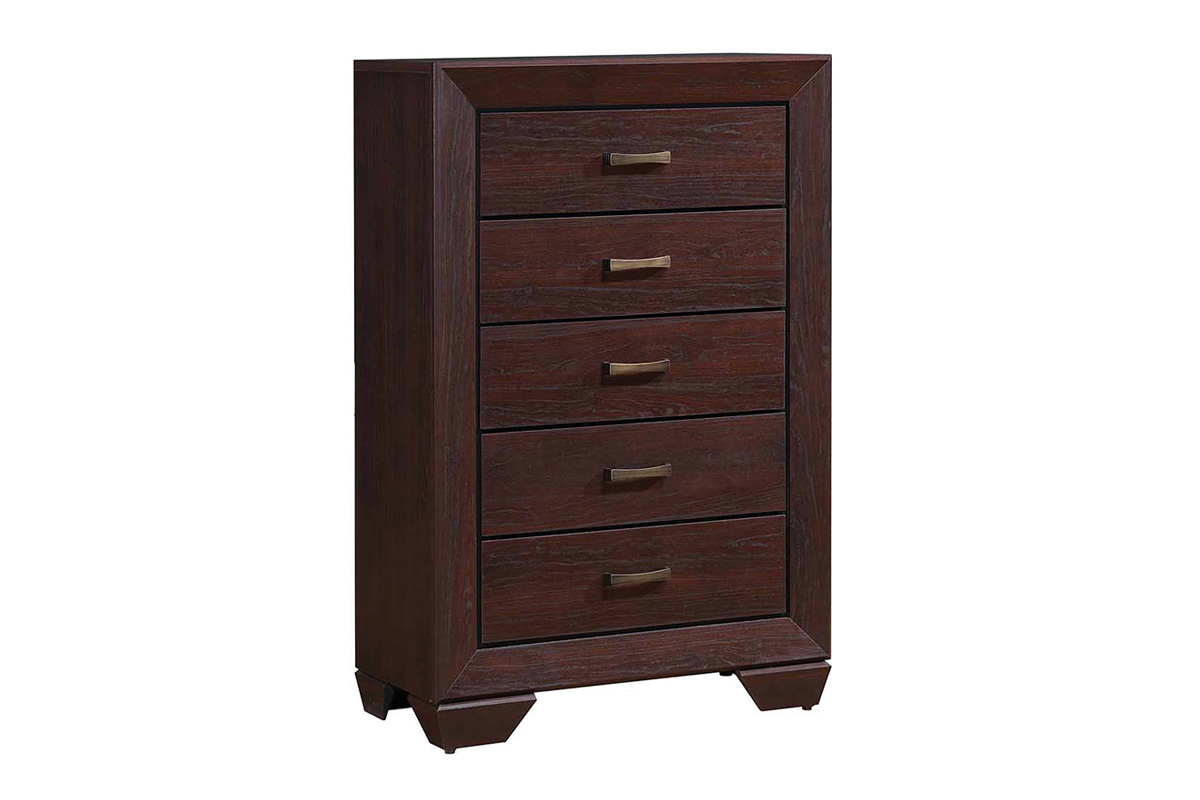 Kauffman 5-Drawer Chest Dark Cocoa