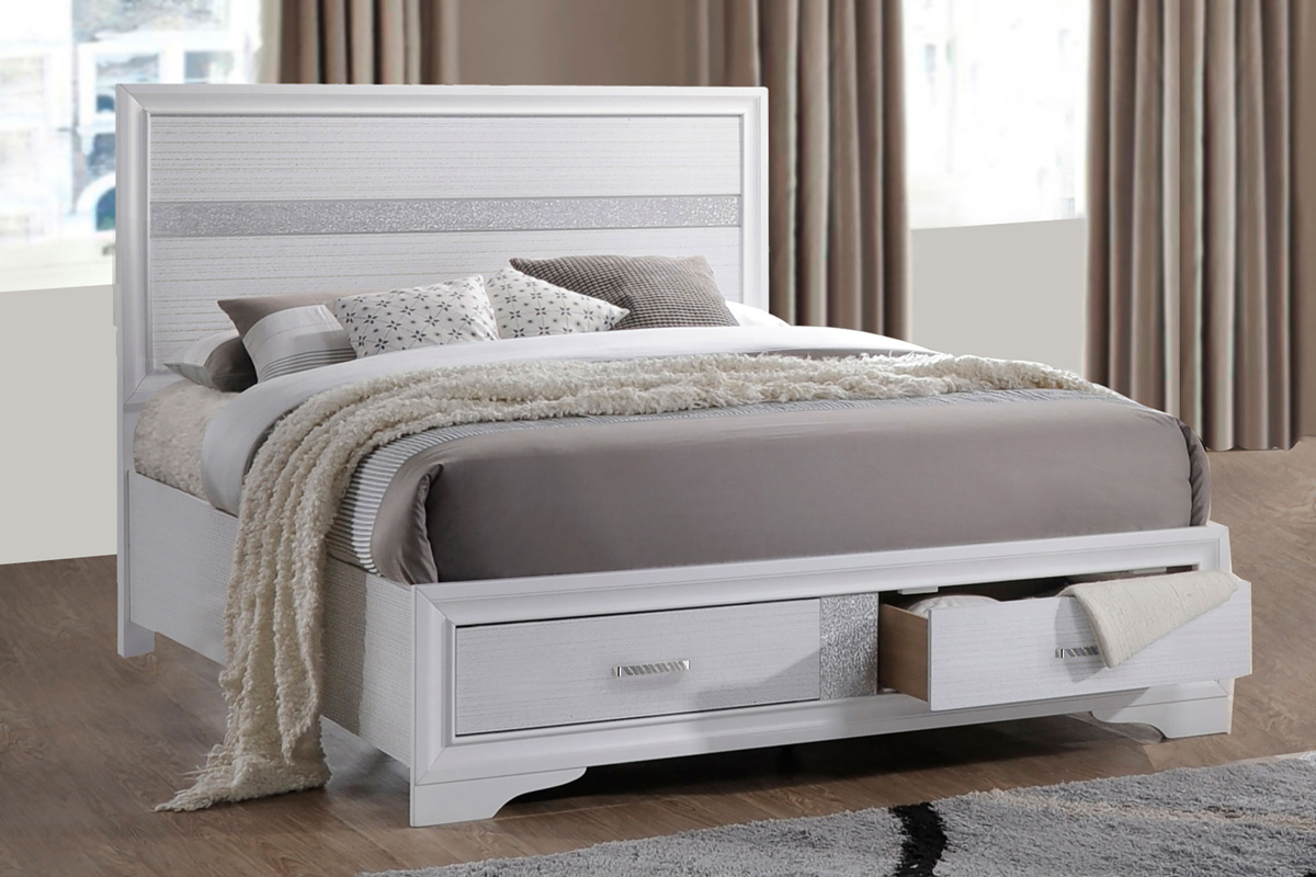 Miranda Full Storage Bed White