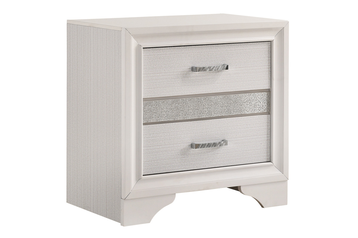 Miranda 2-Drawer Nightstand Tray White