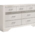 Miranda 7-Drawer Dresser White And Rhinestone