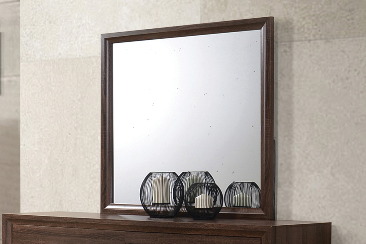 Brandon Framed Dresser Mirror Medium Warm Brown