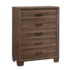 Brandon 5-Drawer Chest Medium Warm Brown