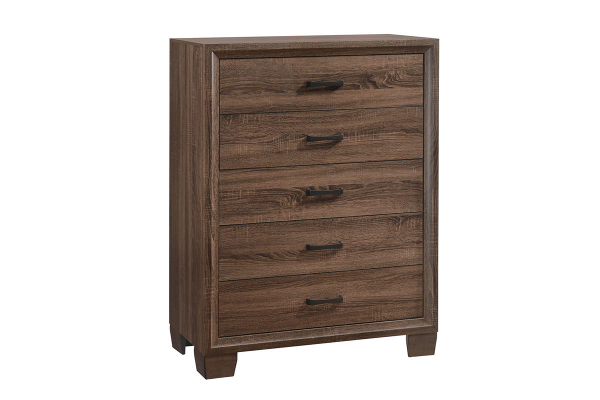 Brandon 5-Drawer Chest Medium Warm Brown