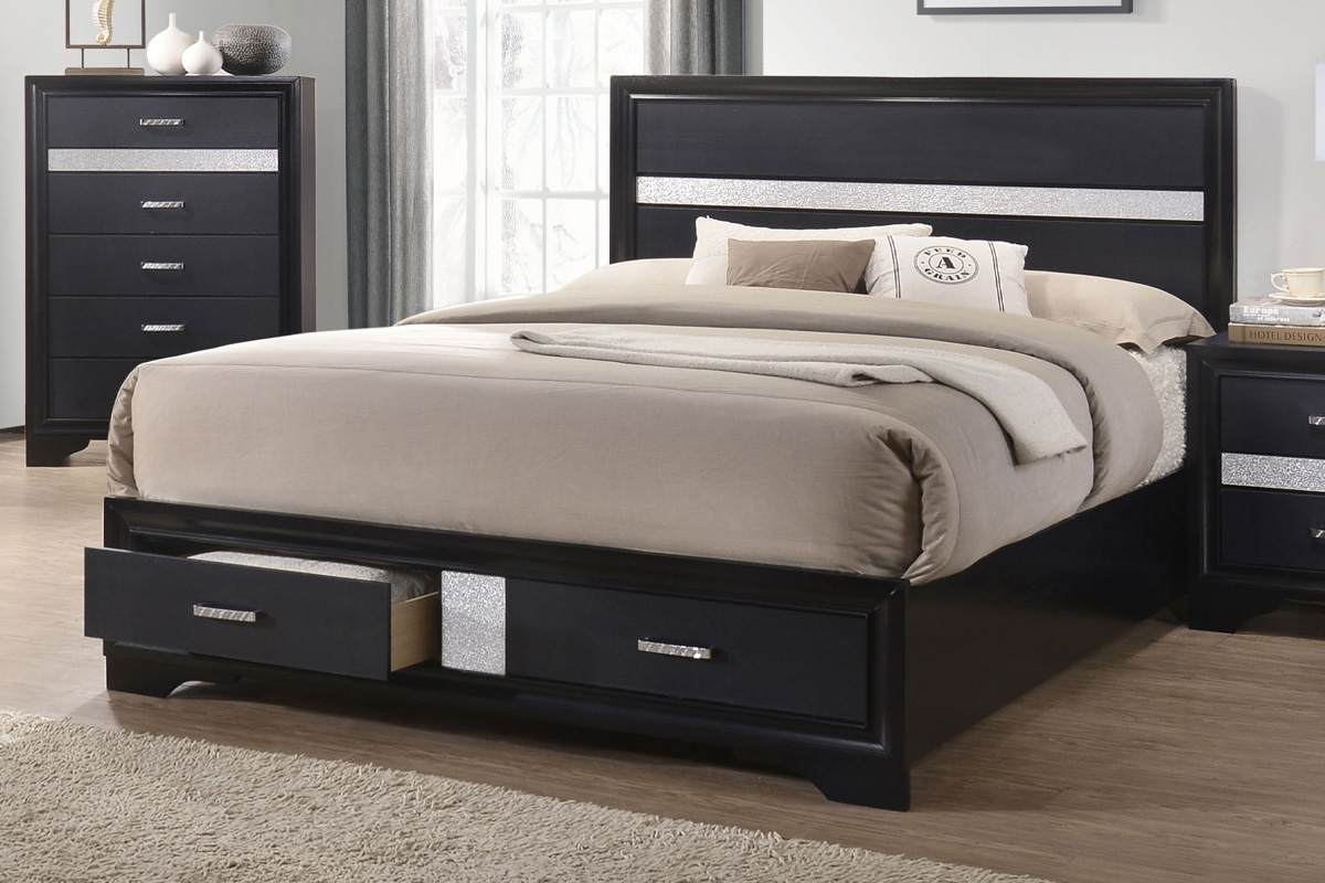 Miranda Full Storage Bed Black