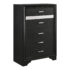 Miranda 5-Drawer Chest Black And Rhinestone