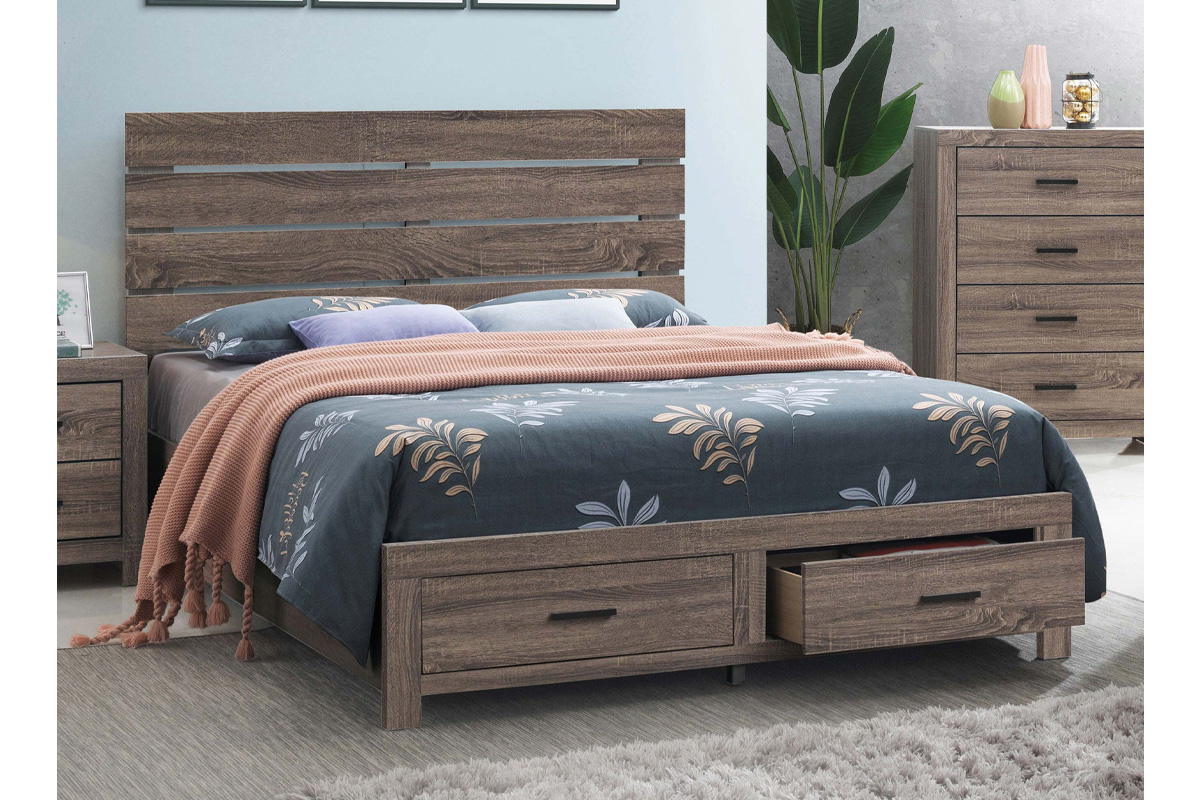 Brantford Queen Storage Bed Barrel Oak