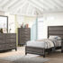 Watson Twin Panel Bed Grey Oak