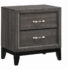 Watson 2-Drawer Nightstand Grey Oak And Black