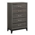 Watson 5-Drawer Chest Grey Oak And Black