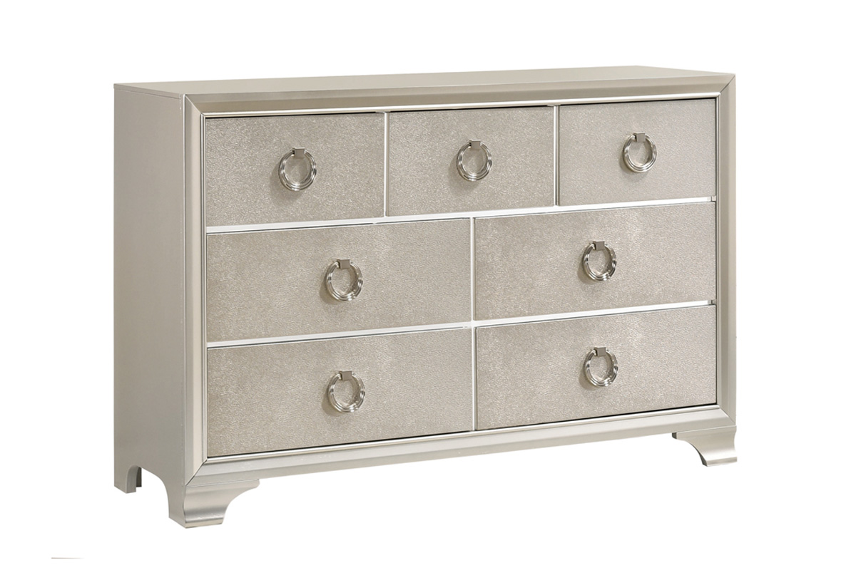 Salford 7-Drawer Dresser Metallic Sterling