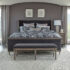 Alderwood California King Upholstered Panel Bed Charcoal