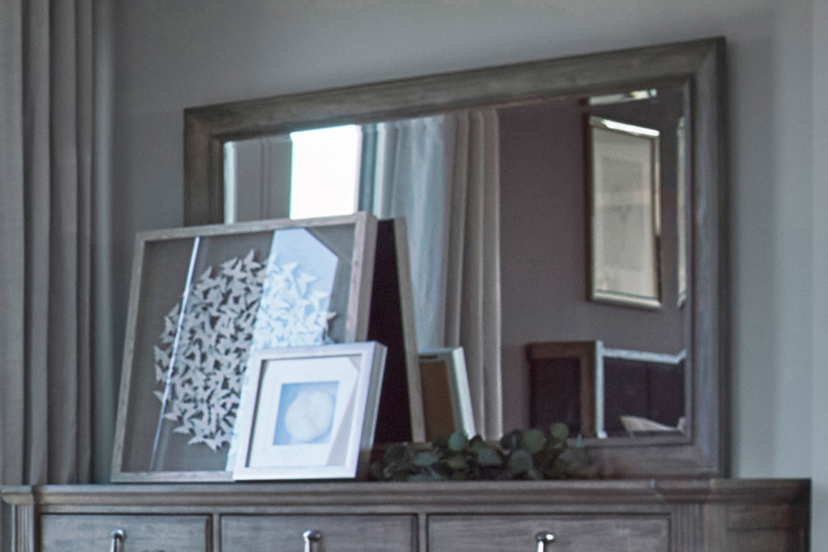 Alderwood Rectangle Dresser Mirror French Grey