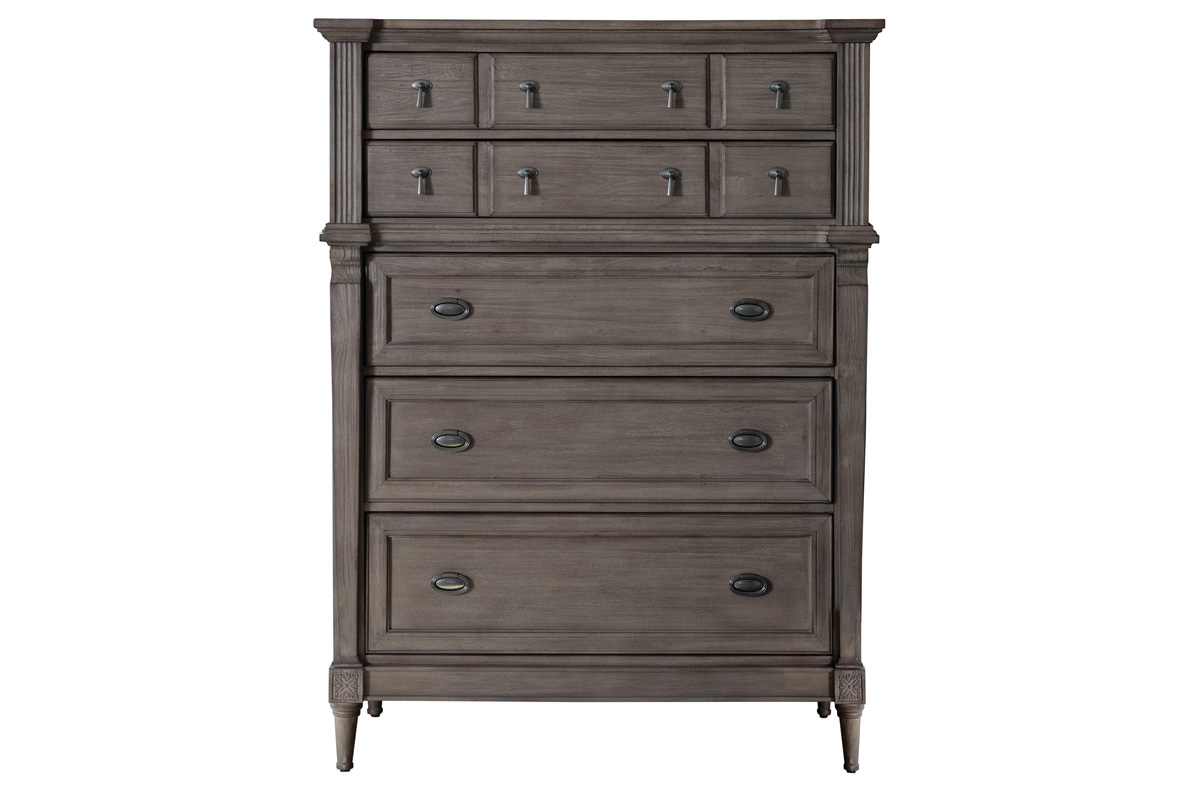 Alderwood 5-Drawer Chest French Grey