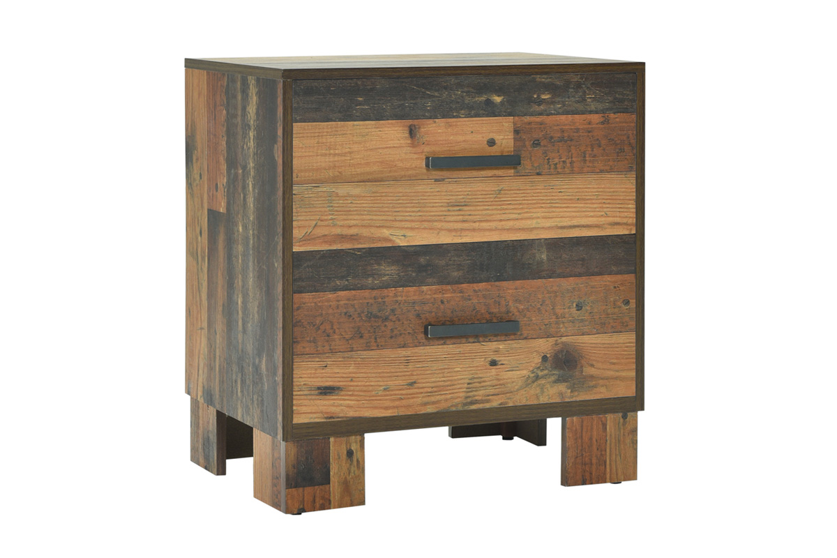 Sidney 2-Drawer Nightstand Rustic Pine