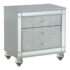 Gunnison 2-Drawer Nightstand Silver Metallic