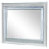 Gunnison Dresser Mirror With LED Lighting Silver Metallic