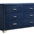 Melody 6-Drawer Upholstered Dresser Pacific Blue