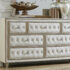 Antonella 7-Drawer Upholstered Dresser Ivory And Camel
