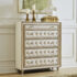 Antonella 5-Drawer Upholstered Chest Ivory And Camel
