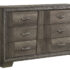 Janine 6-Drawer Dresser Grey
