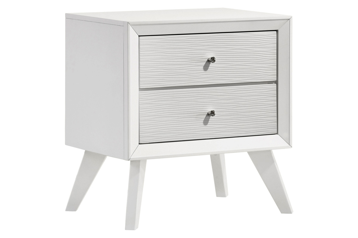 Janelle 2-Drawer Nightstand White
