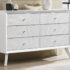 Janelle 6-Drawer Dresser White