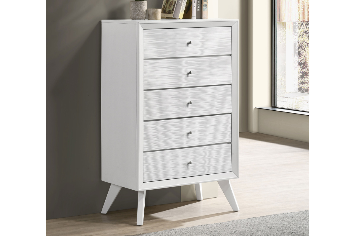 Janelle 5-Drawer Chest White